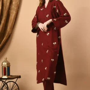 Woollen Embroidered Kurta Set