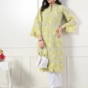 Green Cut Work Kurta Set
